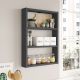 Étagère murale moderne Troyat 3 niveaux Gris anthracite