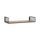 Étagère murale style Géométrique Jakola L60xH20cm Bois clair et Métal Noir