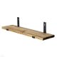 Étagère murale style industriel Amity L60cm Bois Naturel et Métal Noir