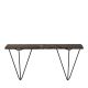 Étagère murale style industriel Selah L60xH30cm Bois foncé et Métal Noir
