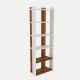 Etagères bibliothèque Biard L63xH180cm Blanc et Bois foncé
