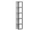 Etagères bibliothèque d'angle Clapus L33,7xH180cm Bois Blanc et Métal Noir