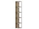 Etagères bibliothèque d'angle Clapus L33,7xH180cm Bois chêne clair et Métal Blanc