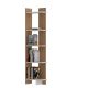 Etagères bibliothèque Mylene L45xH170cm Bois clair et Blanc