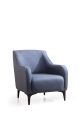 Fauteuil avec 2 coussins Torga Tissu Bleu