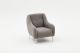Fauteuil pied doré Juanita Tissu Gris