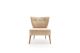 Fauteuil style scandinave Okapi Tissu Motif Floral Jaune
