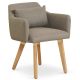  Chaise / Fauteuil scandinave Gybson Tissu Taupe