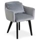 Fauteuil scandinave Gybson Velours Argent