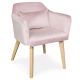 Fauteuil scandinave Gybson Velours Rose