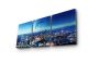 Horloge murale triptyque Eccentrici l90xH38cm Motif Grande ville vue de ciel