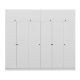 Armoire haute 6 portes battantes et 2 portes basculantes modèle 2 Kuta L270xH190cm Bois Blanc