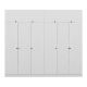 Armoire haute 6 portes battantes et 2 portes basculantes modèle 1 Kuta L270xH235cm Bois Blanc