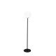 Lampadaire 1 globe Lectioa 155cm Verre Blanc et Métal Noir
