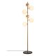 Lampadaire 6 lampes sphériques Bulla H163cm Verre Blanc et Métal Or