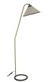 Lampadaire chapeau tronconique Lectio 155cm Métal Gris et Or