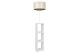 Lampadaire combiné 3 étagères Toki Tissu Motif Circulaire Ecru et Méral Blanc