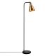 Lampadaire cône orientable Kosuke 120cm Métal Noir et Or antique