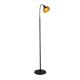 Lampadaire coupole flexible Tomomi 150cm Métal Noir et Or