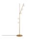 Lampadaire design Blewit H167cm Métal Or et Verre Blanc