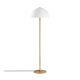 Lampadaire design Maitake H154cm Métal Or et Blanc