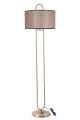 Lampadaire elliptique Ovalis 170cm Tissu Beige et Métal Or