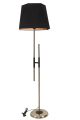Lampadaire en H Extrudis 165cm Tissu Noir et Or rose et Métal Noir et Bronze