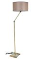 Lampadaire Liam H165cm Métal Or et Tissu Beige