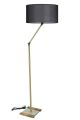 Lampadaire Liam H165cm Métal Or et Tissu Noir