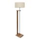 Lampadaire Soleta H150cm Bois Naturel et Tissu Beige
