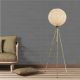 Lampadaire trépied Bolle boule cannage 138cm Métal et Jute Or