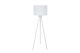 Lampadaire trépied Luca 145cm Tissu et Bois Blanc