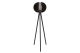 Lampadaire trépied Ventilador H145cm Bois Noir foncé