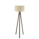 Lampadaire Tympanum trépied Bois Marron et Beige