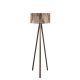 Lampadaire Tympanum trépied Bois Marron et Marron façon Bois