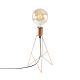 Lampe à poser 1 globe Pylon 35cm Métal Or rose