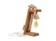 Lampe à poser Bertram L10xH35cm Bois massif Naturel