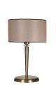 Lampe à poser classique pied évasé Verdon H55cm Métal Or et Tissu Beige