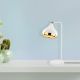 Lampe à poser clochette Lectio 62cm Métal Blanc et Or