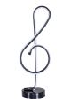 Lampe à poser design clé de sol Ludwig H47cm Métal Noir et LED Blanc