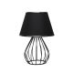 Lampe à poser filaire Talus H36cm Métal Noir et Tissu Anthracite