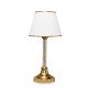 Lampe à poser Rebeca H45cm Métal Or et Tissu Blanc