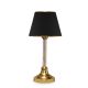 Lampe à poser Rebeca H45cm Métal Or et Tissu Noir