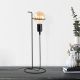 Lampe à poser support tige à boucle Adminicus Métal Noir