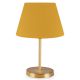 Lampe de table Accensa abat-jour Jaune safran et Métal Argent