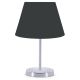 Lampe de table Accensa abat-jour PVC Anthracite Métal Argenté