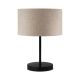 Lampe de table Columpa Métal Noir et Tissu Beige