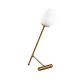 Lampe de table contrepoids maillet Bulla 51cm Métal Or et Verre Blanc