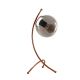 Lampe de table trépied arcs Bulla 43cm Métal Or rose et Verre Transparent