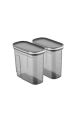 Lot de 2 boites de conservation Ralli 2,7L Anthracite et Transparent